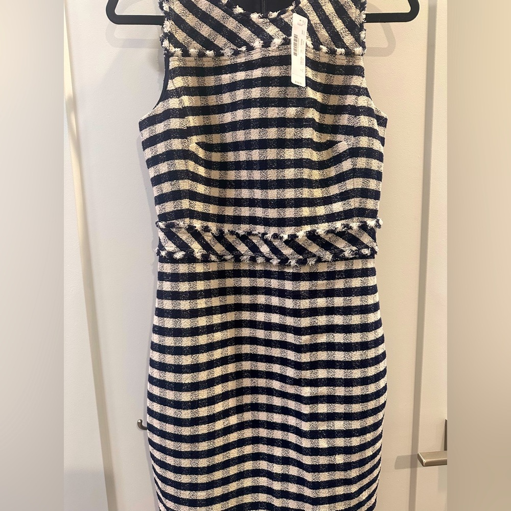 J.Crew navy and white dress. Never been worn size 2